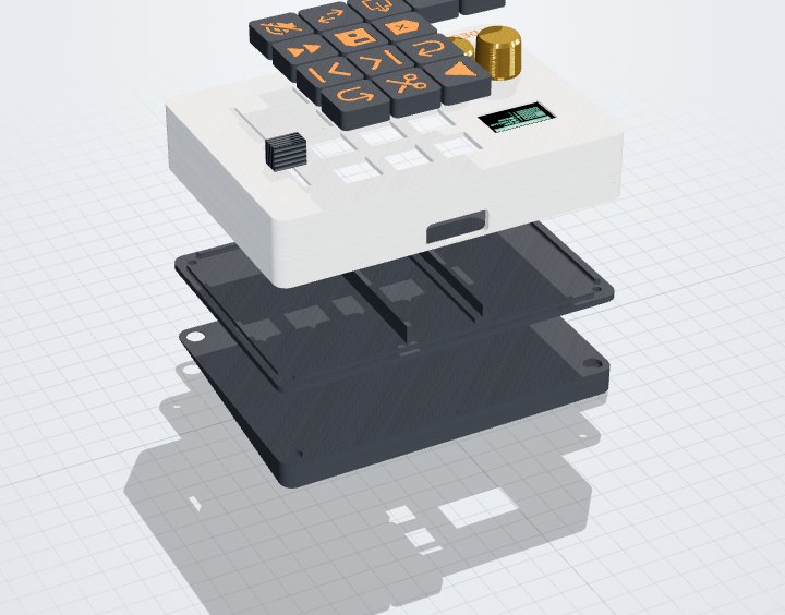Exploded view of the printed parts of a deck